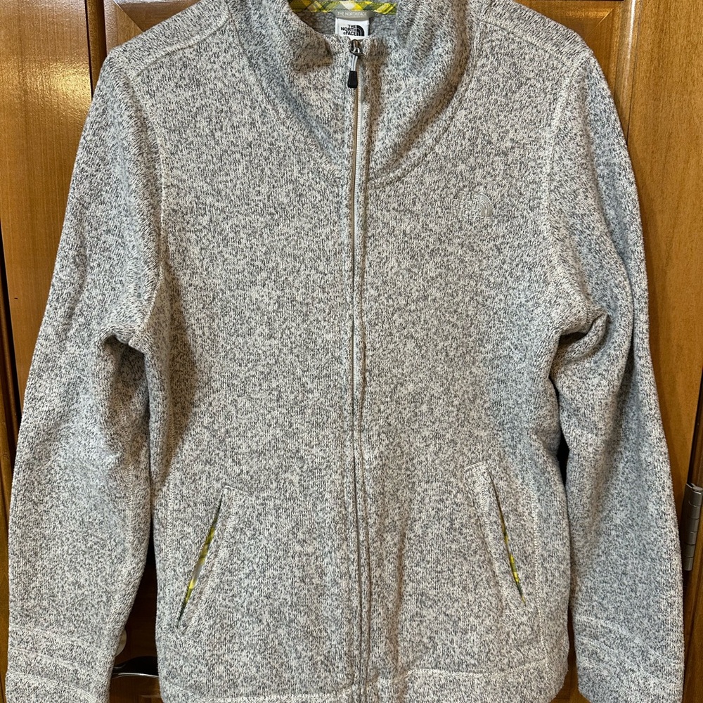 The North Face Gray Teddy Jacket Cozy Fleece